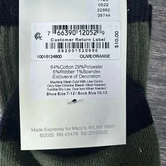 Sun + Stone Green Crew Socks - Picture 4 of 4